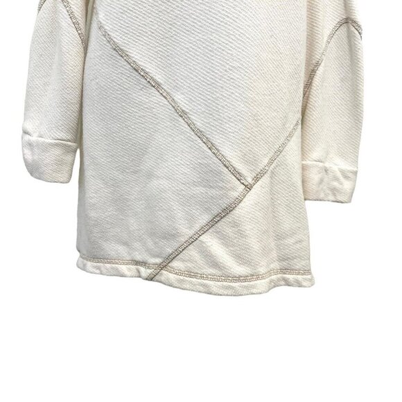 Soft Surroundings Mock-Neck Knit Pullover Sweater Tunic Cream size Medium - Picture 3 of 7